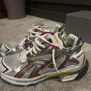 Balenciaga Kids' Silver and Multicolor Sneakers